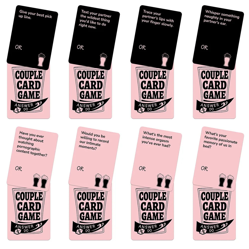 Couple Card Game Romantic Truth or Dare Drinking Game for Adults Date Night Activity Anniversary Valentine Gift 50Pcs