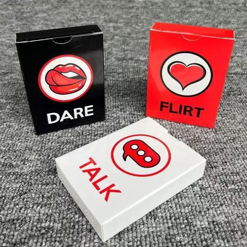 3-in-1 Couples Date Night Card Game – Talk, Flirt & Dare Relationship Building Game | Romantic Conversation Cards for Couples