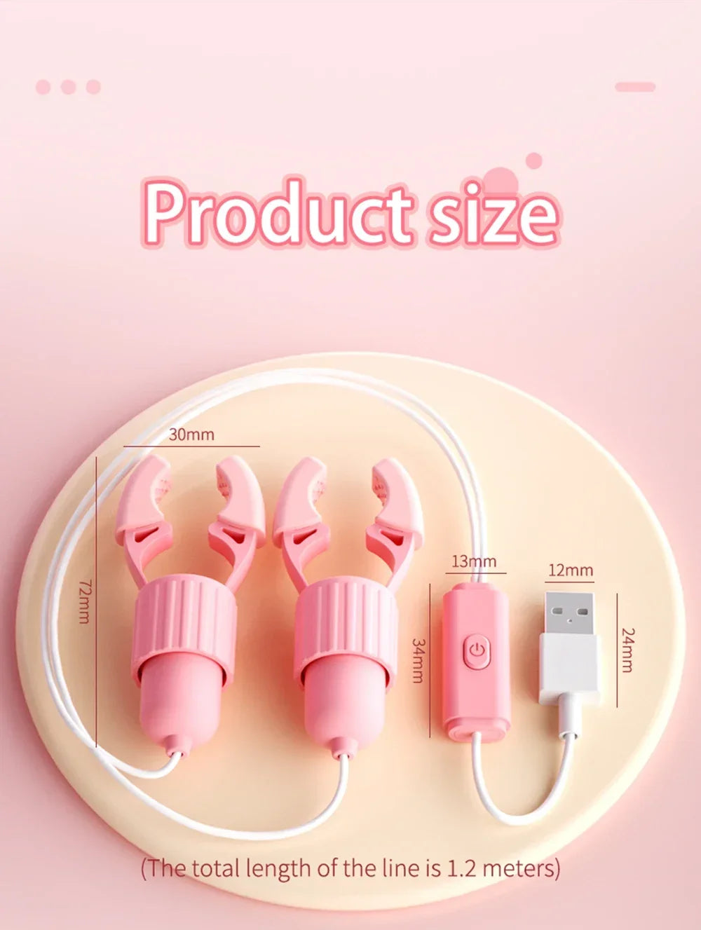 Vibrating Nipple Clamp Vibrator Female Breast Massage Labia Clitoris Clip Stimulation Massager Adult Sex Toy For Women
