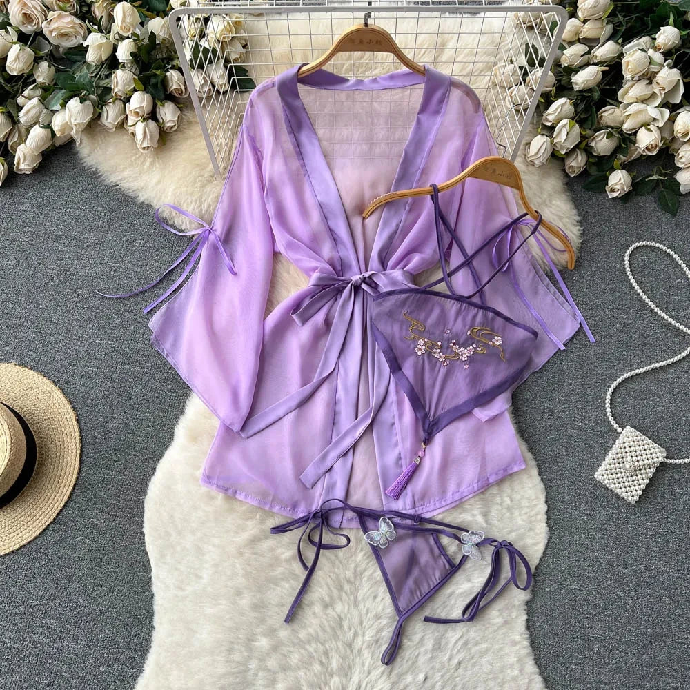 Sexy Lace Strap Jumpsuit Slim Fit Transparent Women's Pajamas Halter Playsuit Erotic Lingerie Catsuit Backless Hollowed Bodysuit