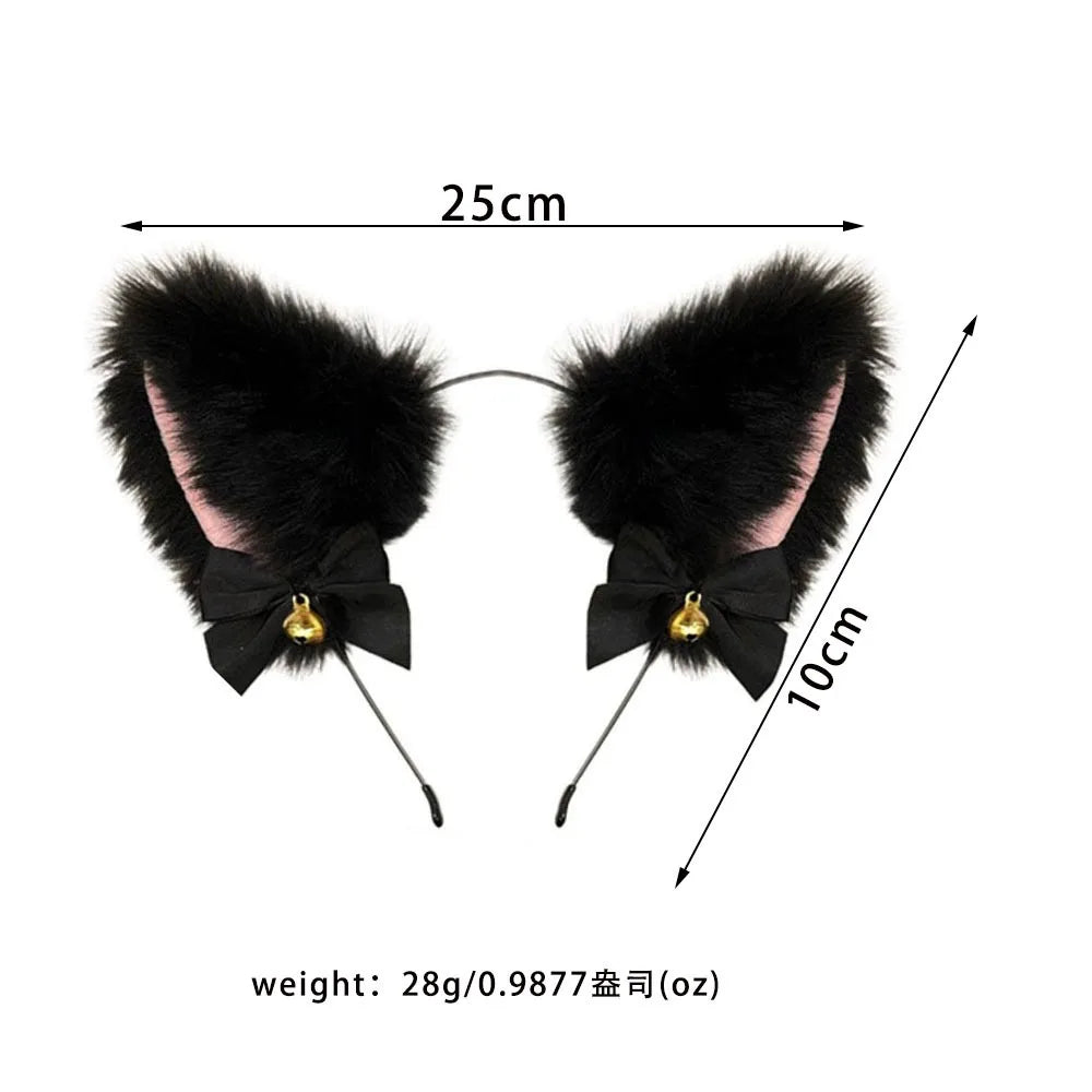 Fox Tail Anal Plug Cosplay Set – Cat Ears, Collar & Bow-Knot Accessories