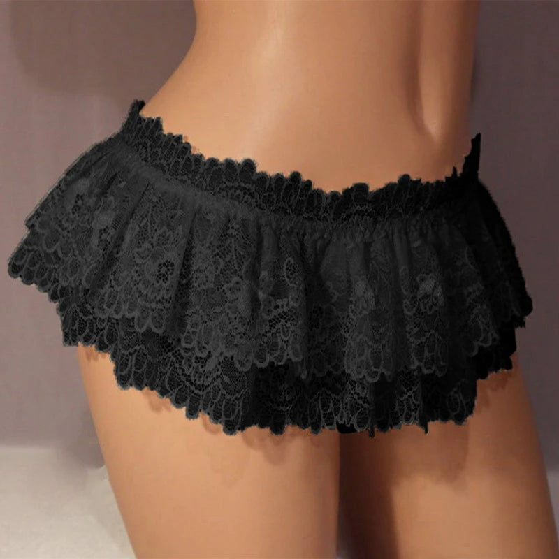 Men's Sexy Lace Thong G-String – Low Rise Breathable Underwear for Men