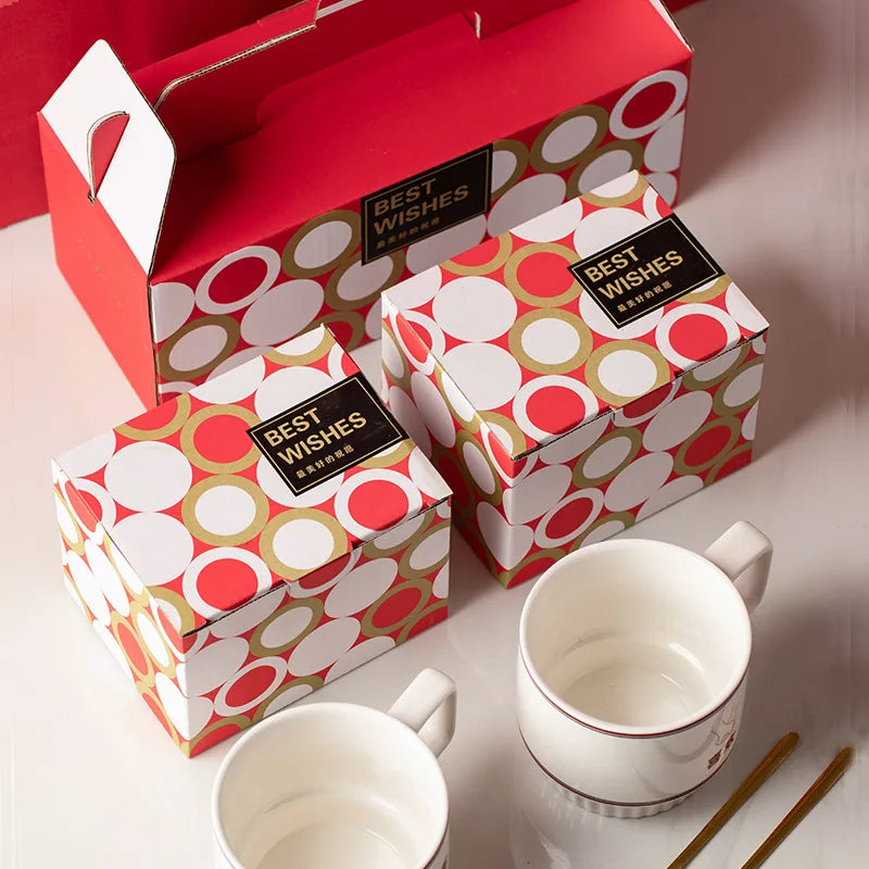 Wedding cup A pair of mugs wedding gift to the couple boudoir couple cup gift box with hand gifts