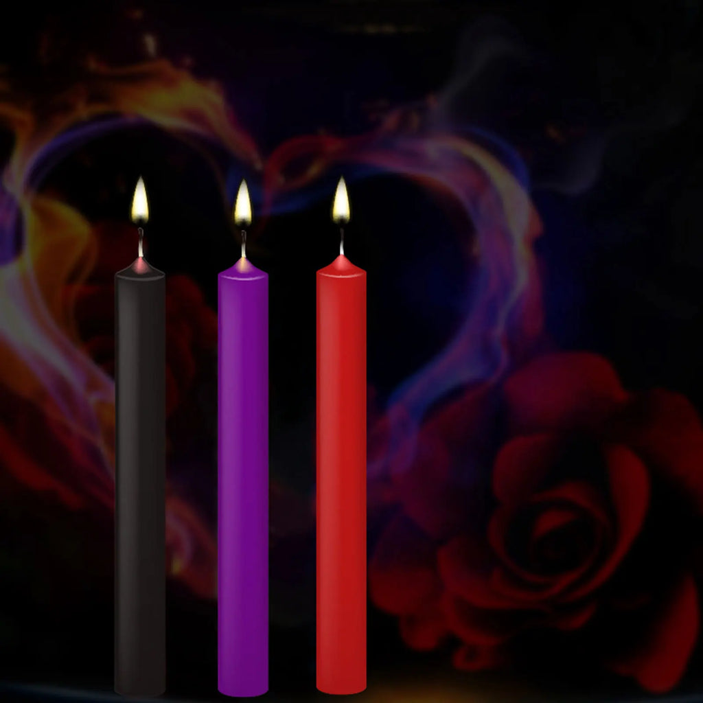 3PCS/Box Low Temperature Candle,Romantic Passion Play Sex Candles for Couple,Relaxation Flirting Sex Wax for Adults Game Toys