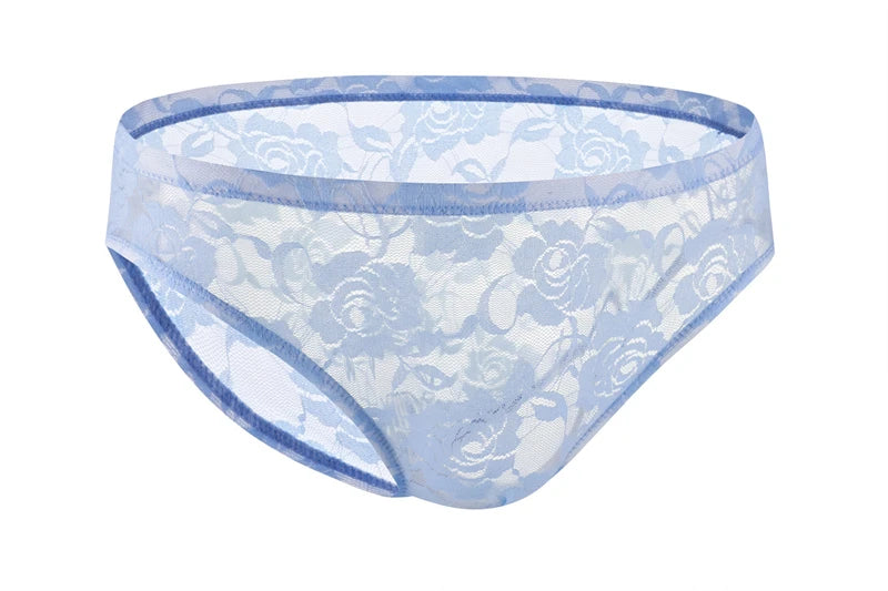 Men's Lace Mesh Sexy Underwear – Soft Elastic Intimate Briefs for Men