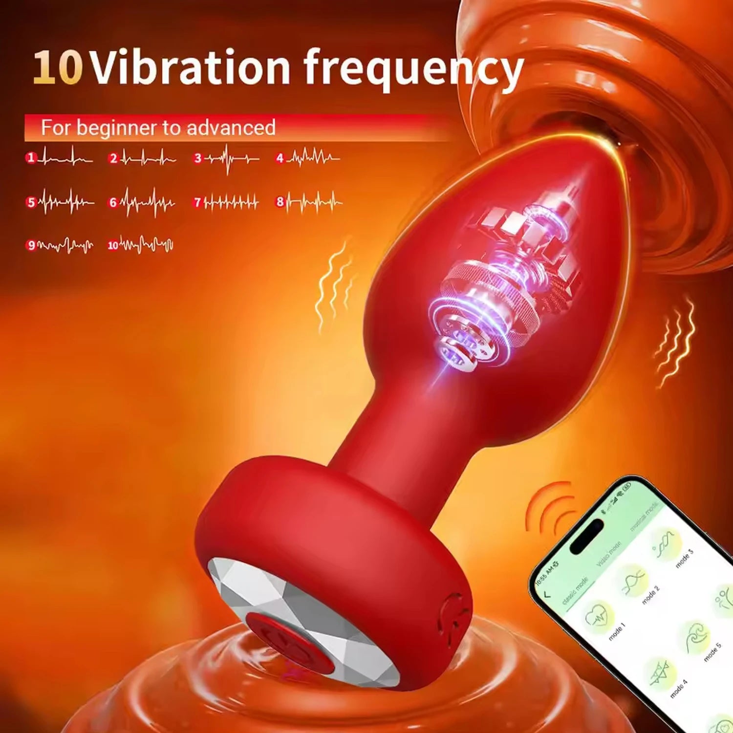 Anal Plug Vibrator Wireless Butt Plug Prostate Vibrating Massager APP Remote Control Female Masturbator Sex Toys for Women Men