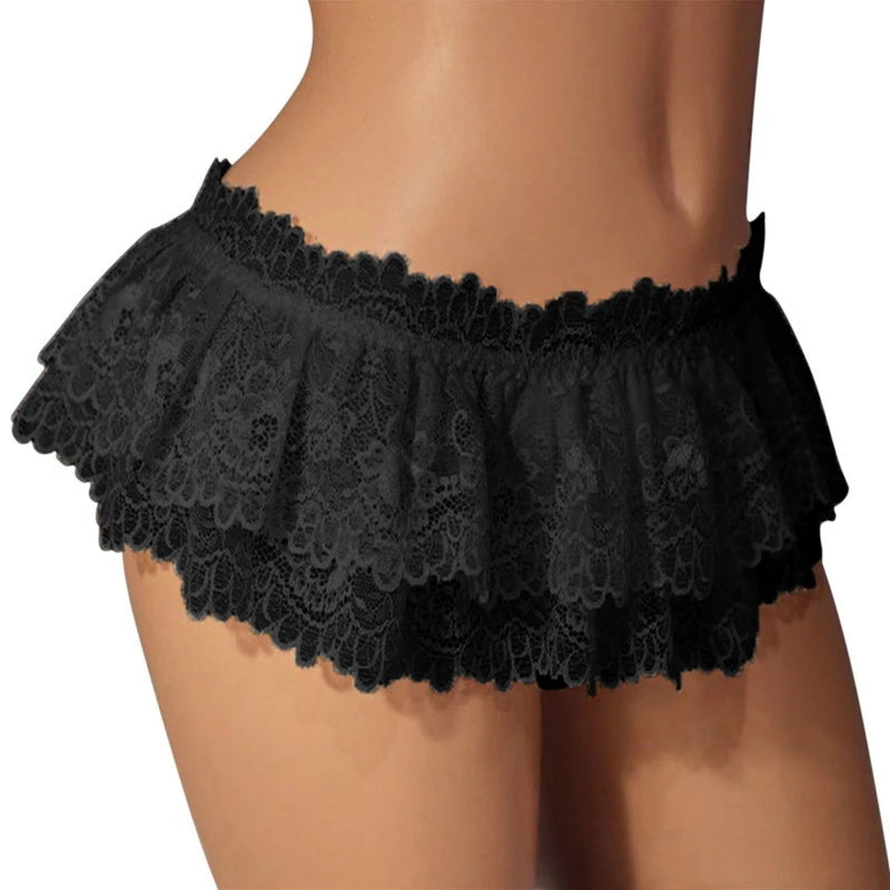 Men's Sexy Lace Thong G-String – Low Rise Breathable Underwear for Men