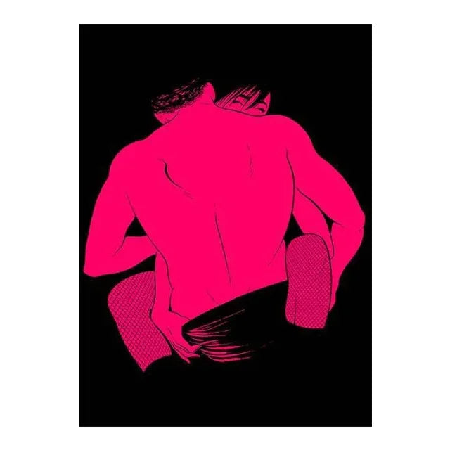 Romantic Lover Art Canvas Painting Faker Sexy Nude Woman Body Adults Wall Poster Prints Cuadros Pictures Bar Bedroom Home Decor