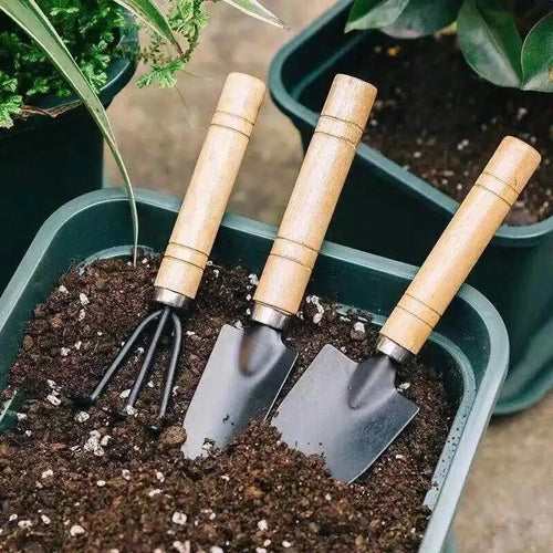 3PC/1Set Mini Gardening Tools Set Portable Small Gardening Tool With Handles Shovel Rake Indoor Gardening Planting Flower Tools