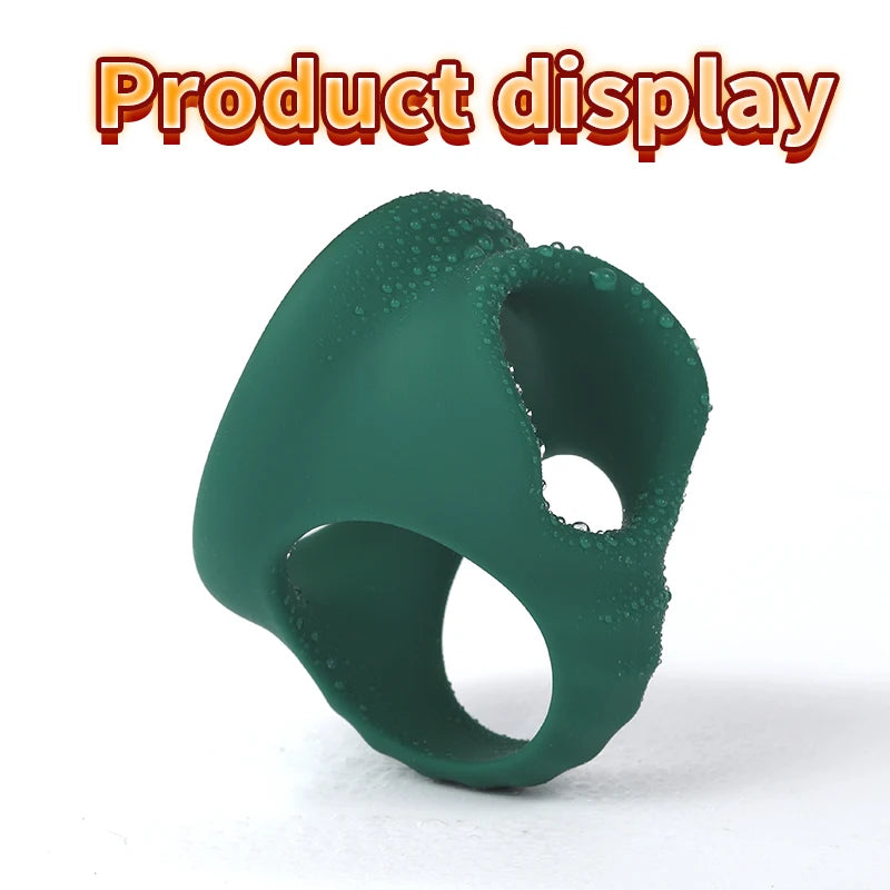 Reusable Silicone Penis Ring Delay Ejaculation Ball Scrotum Stretcher Triple Cockring Testicle Semen Lock BDSM Sex Toy for Men