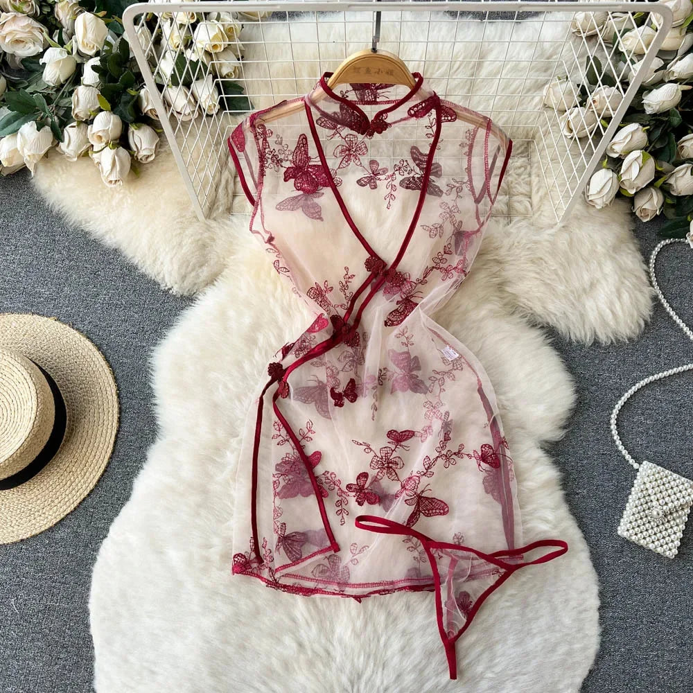 Female Sleevless Halter Playsuits Lace Sheer Open Crotch Lingerie Rompers Women Erotic Hollow Out Sexy Bodysuits Bow Jumpsuit