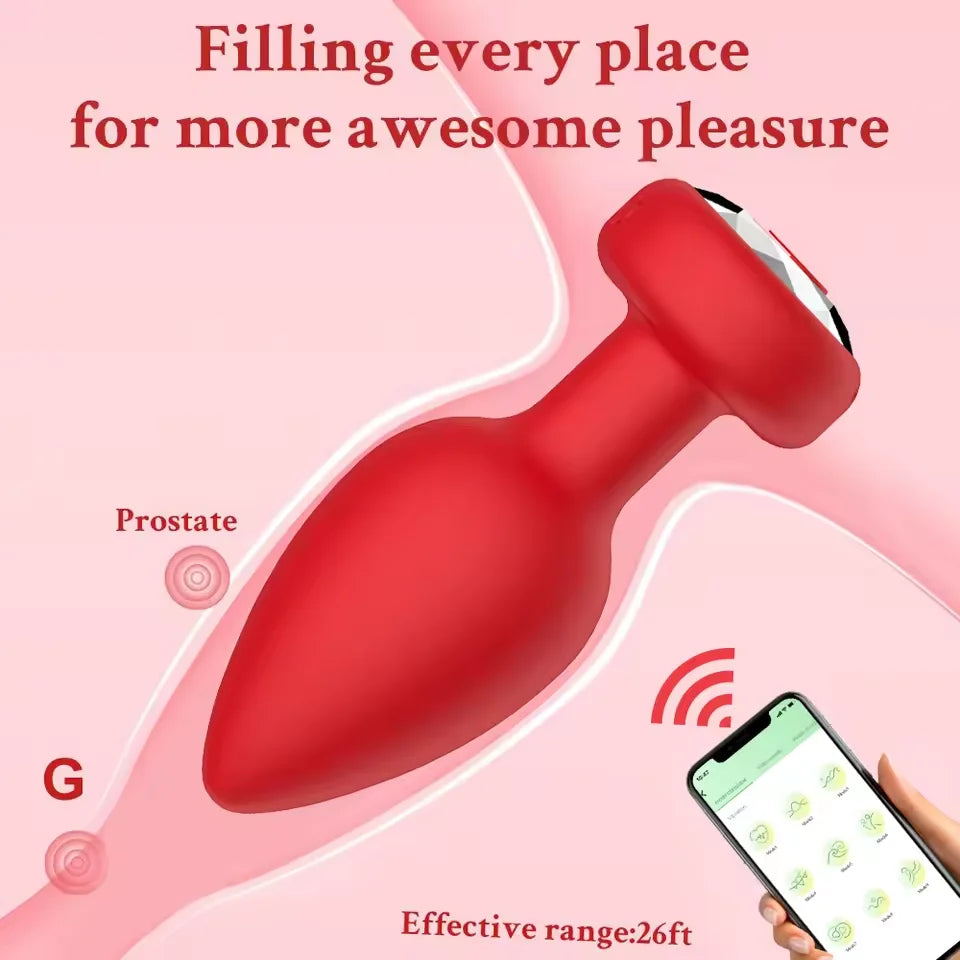 Anal Plug Vibrator Wireless Butt Plug Prostate Vibrating Massager APP Remote Control Female Masturbator Sex Toys for Women Men