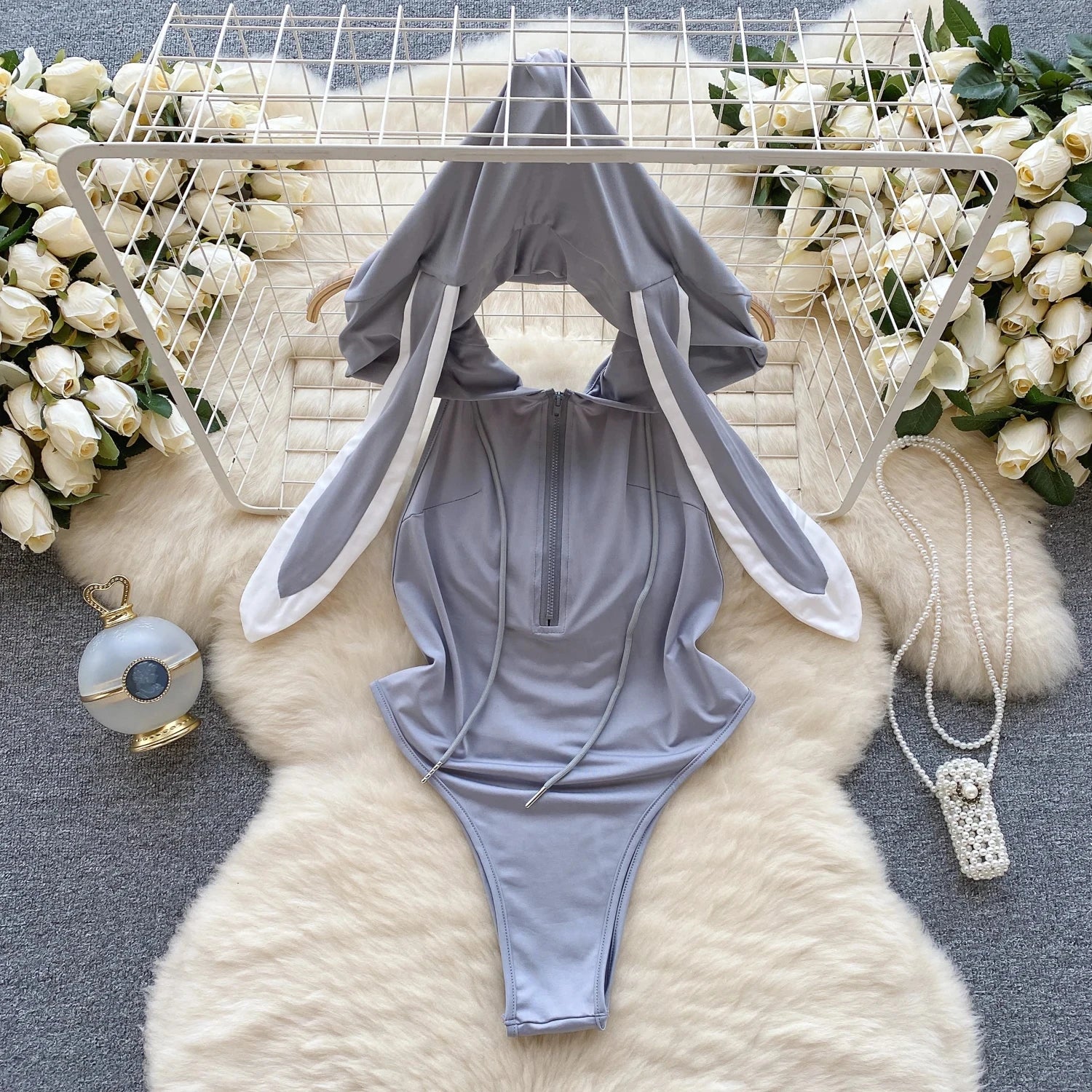 Female Sleevless Halter Playsuits Lace Sheer Open Crotch Lingerie Rompers Women Erotic Hollow Out Sexy Bodysuits Bow Jumpsuit