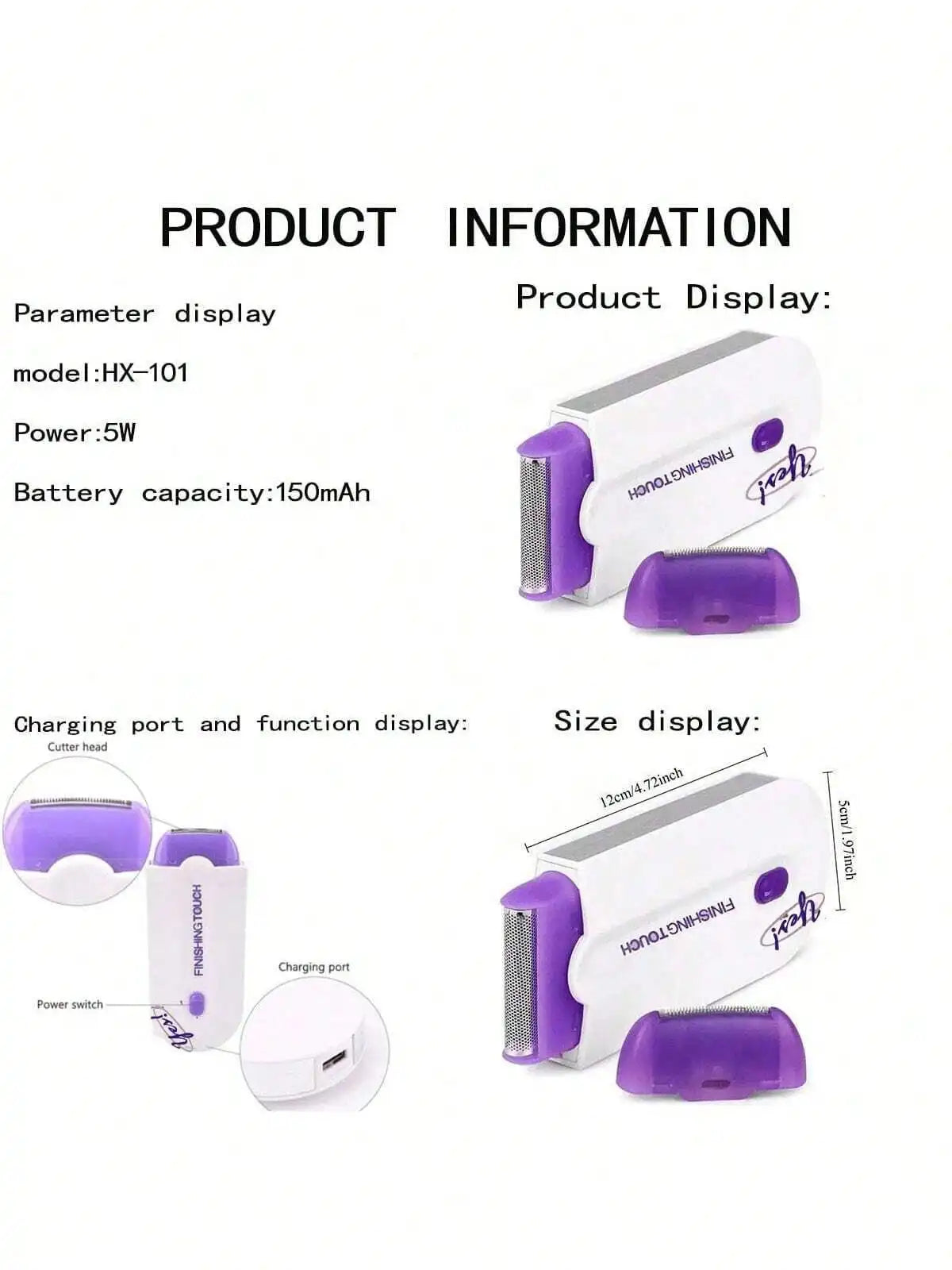 2026Professional female facial, leg, bikini, hand, body, electric shaver, hair removal device rechargeable