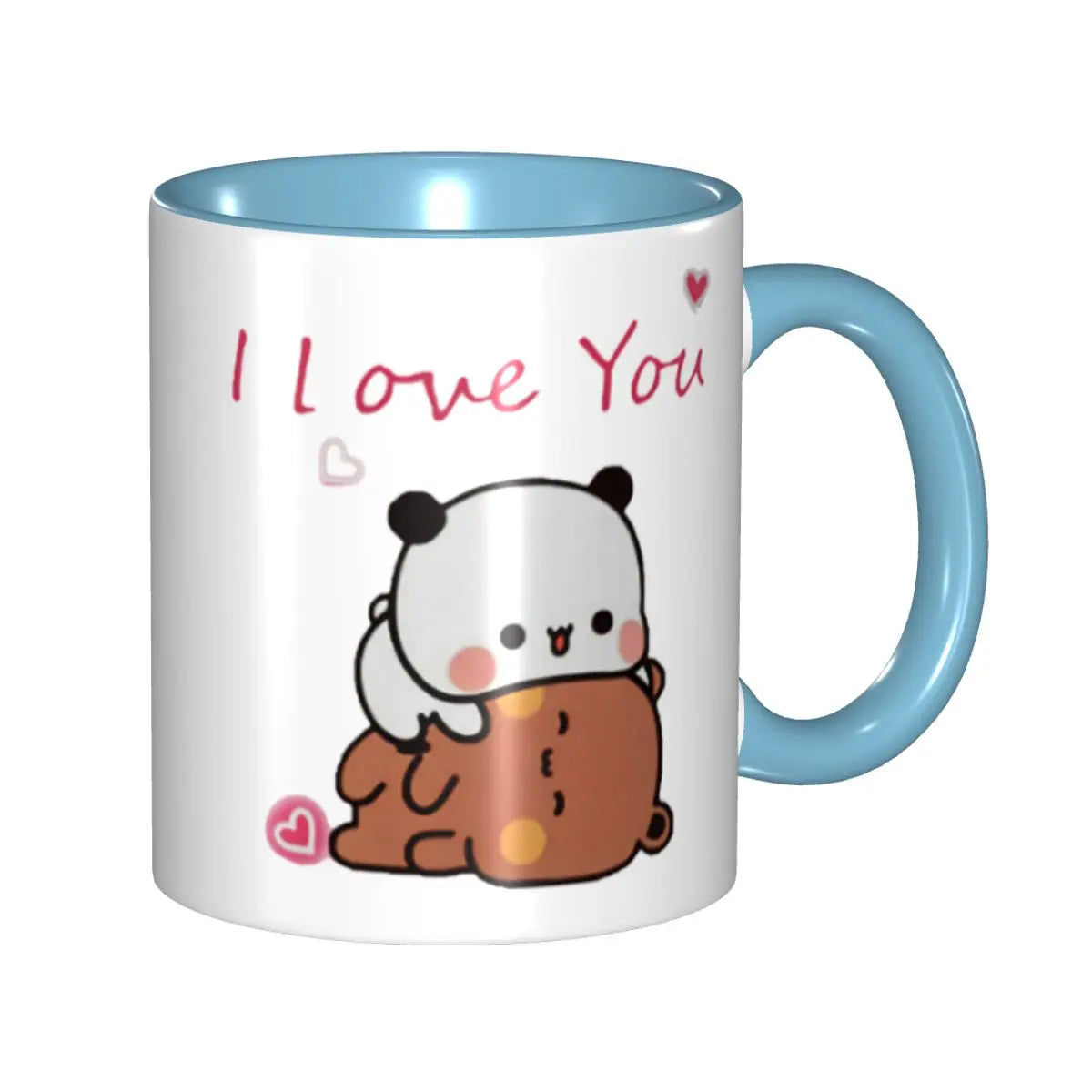 Panda And Brownie Coffee Mug DIY Custom True Love BuBu DuDu Couple Ceramic Mug Cup Creative Present