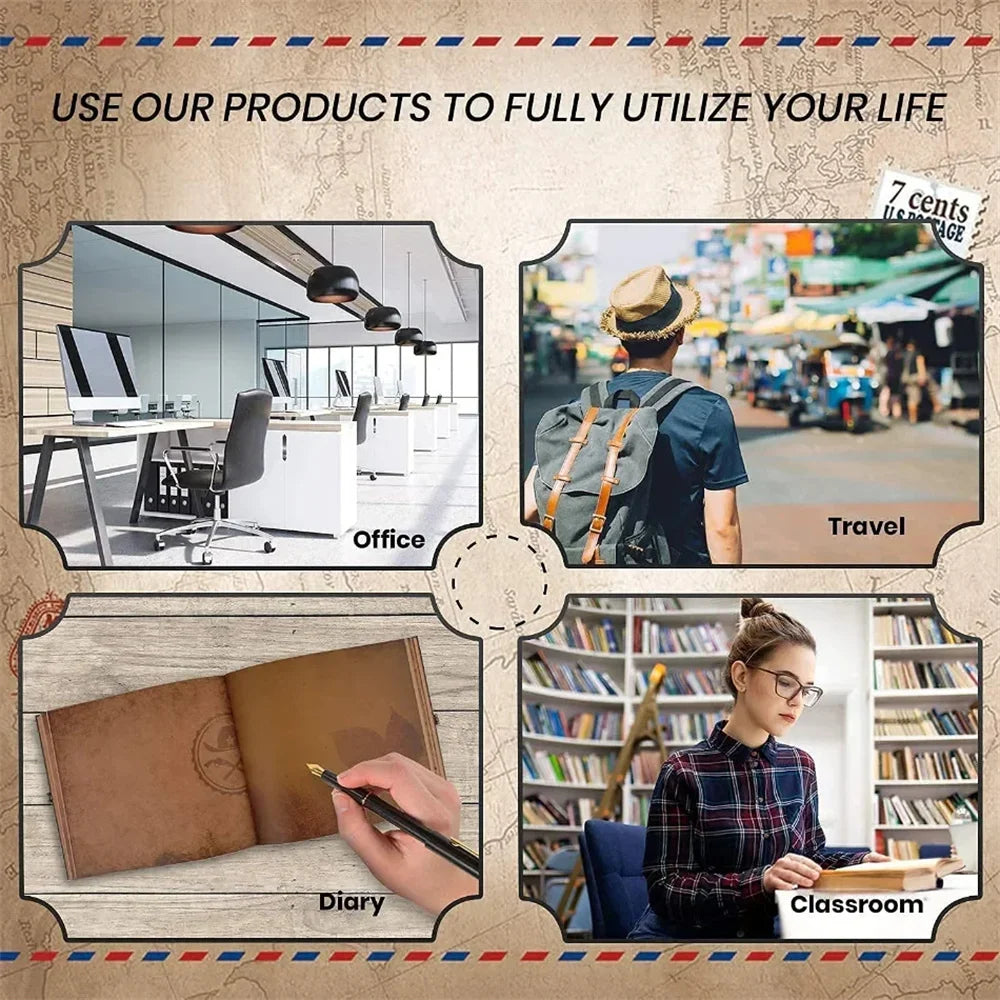 40 Pages DIY Adventure Album Photo Album Handmade Scrapbook Adventure Book Retro Kraft Album Anniversary Wedding Guest Book