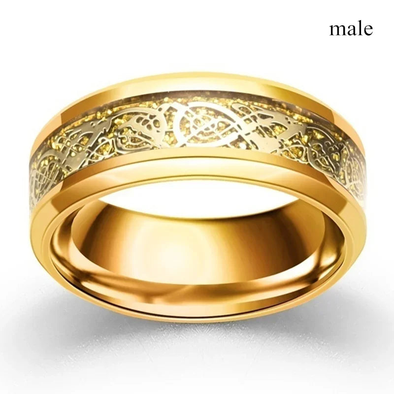 Couple Rings For Women White Rhinestones Zirconia Rings Set Simple CZ Stainless Steel Men Ring Wedding Jewelry For Lover Gifts