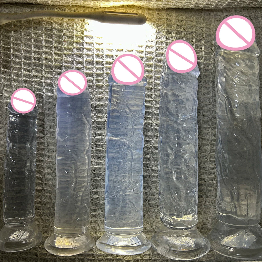 Realistic Jelly Dildo with Suction Cup – 6 Sizes for Women & Men