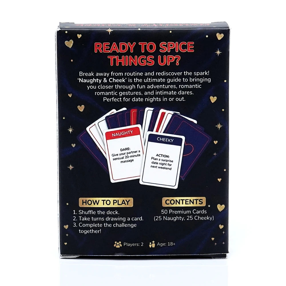 Naughty And Cheeky Couples Card Game Romantic Date Night Adventure Challenge Cards For Relationship Building Fun Intimacy