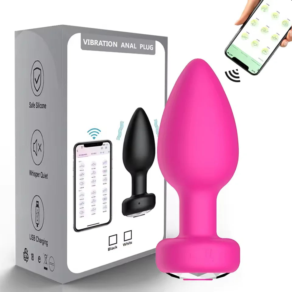Anal Plug Vibrator Wireless Butt Plug Prostate Vibrating Massager APP Remote Control Female Masturbator Sex Toys for Women Men