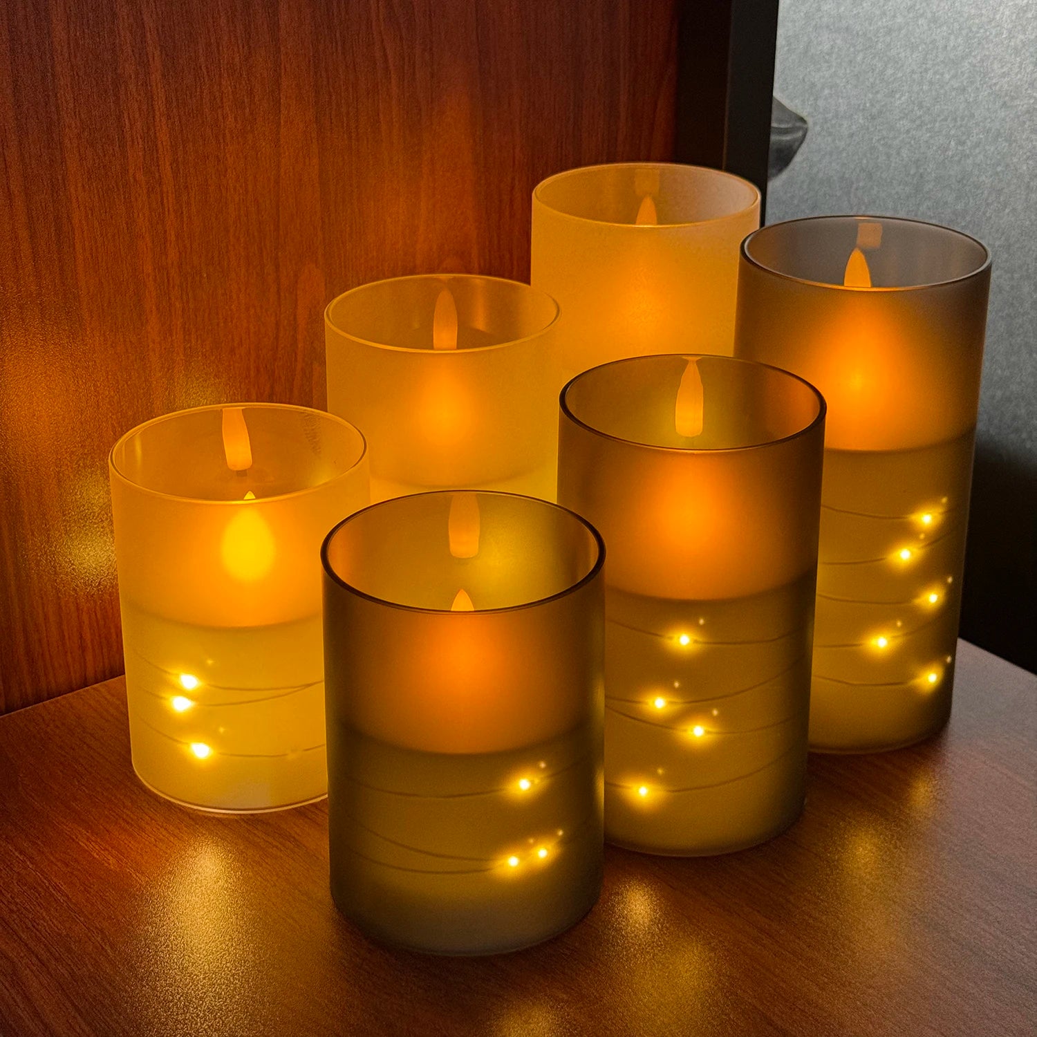 LED lights electronic candles LED candle decorations acrylic candles complete set of remote control timers Christmas and wedding