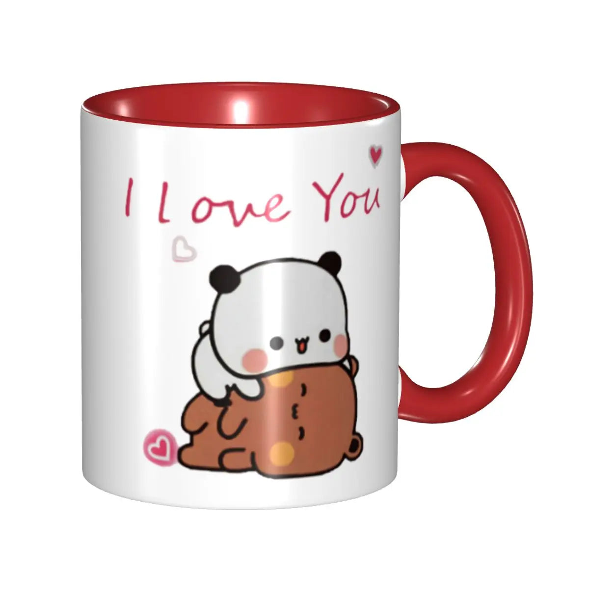 Panda And Brownie Coffee Mug DIY Custom True Love BuBu DuDu Couple Ceramic Mug Cup Creative Present
