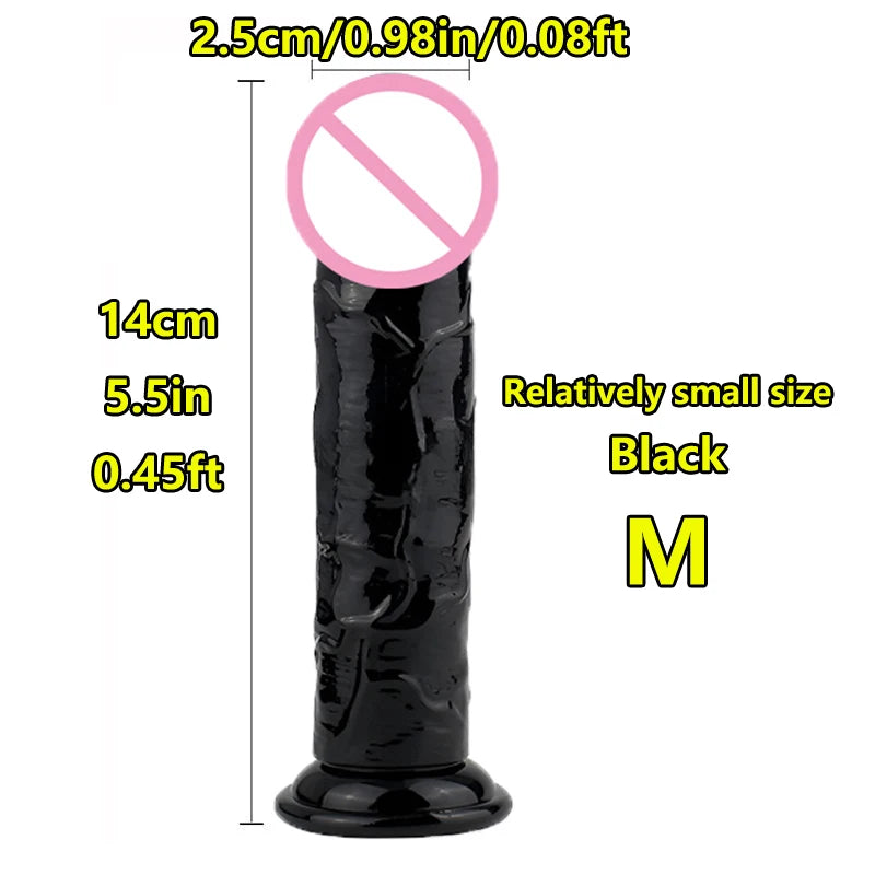 Realistic Suction Cup Dildo – Soft TPE G-Spot Massager | Waterproof Personal Wellness Toy for Solo & Couples