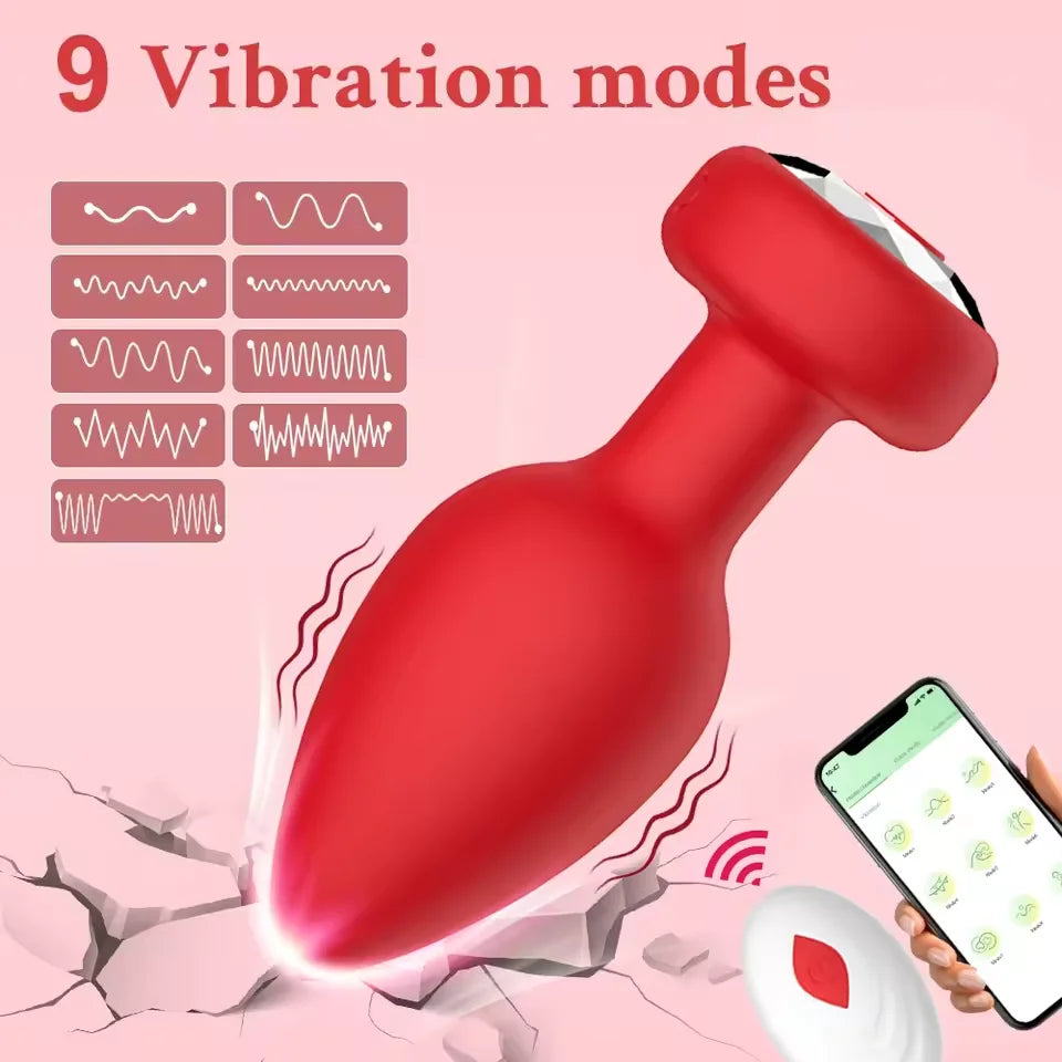 Anal Plug Vibrator Wireless Butt Plug Prostate Vibrating Massager APP Remote Control Female Masturbator Sex Toys for Women Men