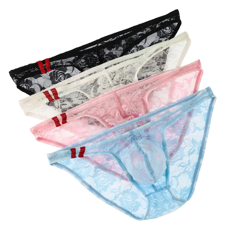 Men's Sexy Lace Briefs – Soft Elastic Intimate Underwear for Men