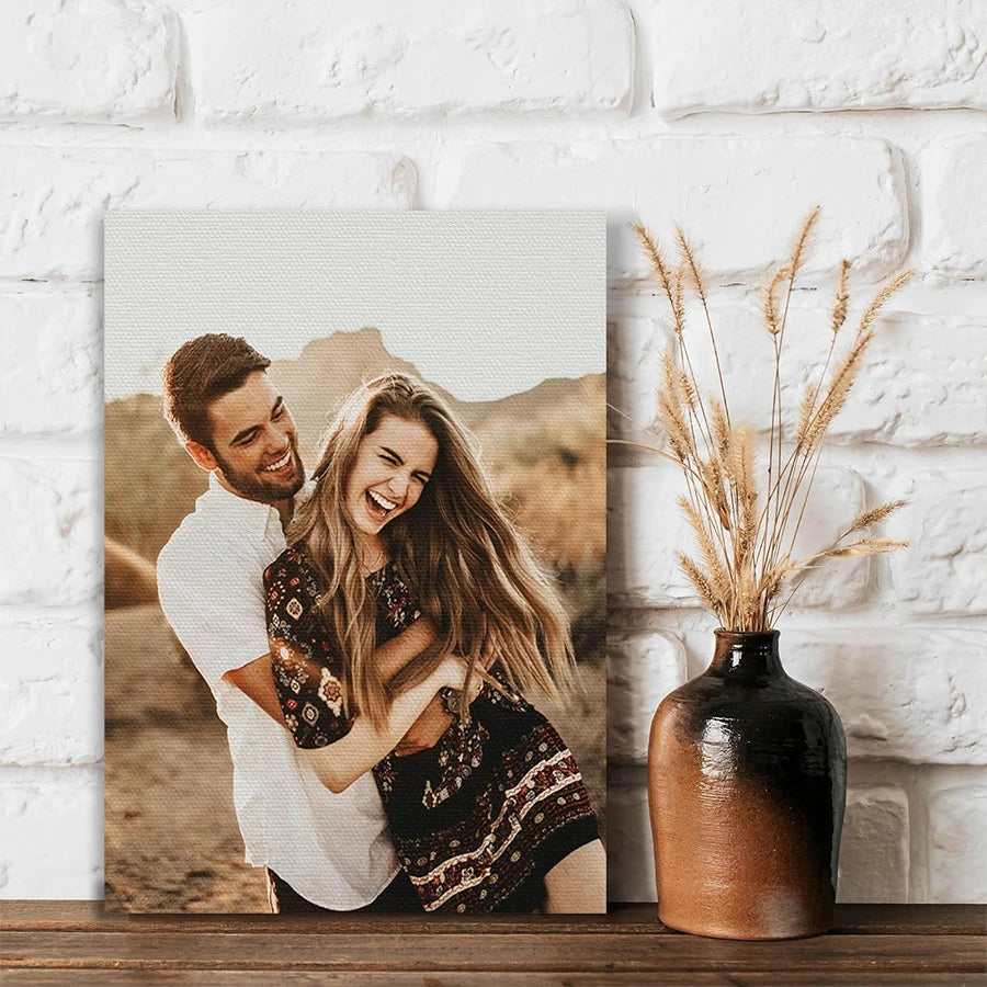 Custom Print Canvas Painting From Your Photos Wedding Birthday Poster Wall Art Decoration Pets Family Landscape Picture Decor