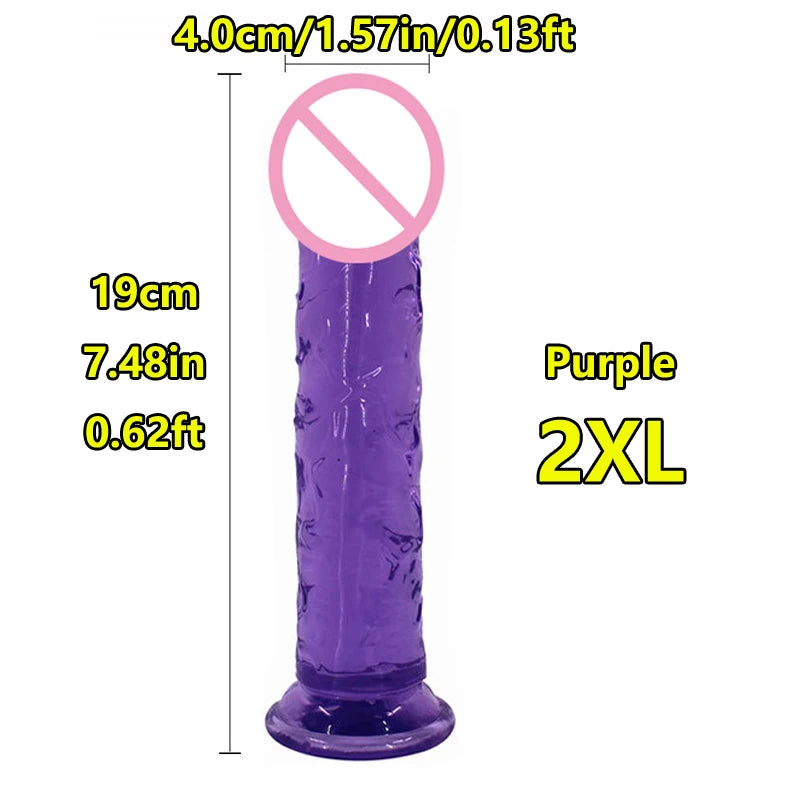 Realistic Suction Cup Dildo – Soft TPE G-Spot Massager | Waterproof Personal Wellness Toy for Solo & Couples
