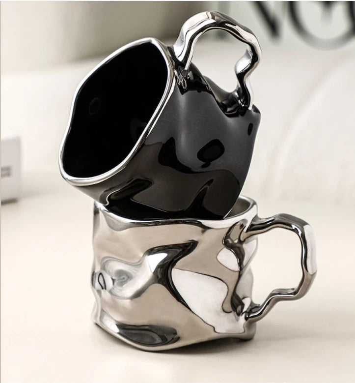 Irregular Ceramic Mugs Creative Coffee Cups Couple's Home Cups Ceramic Mugs Living Room Drinking Utensils Ceramic Mugs Gifts