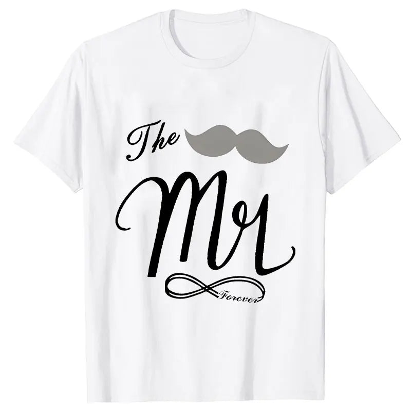 Couple Matching Shirts Outfits Set for Couples Him and Her Husband Wife T-shirts Anniversary Gifts Clothes Dating Couples Tshirt