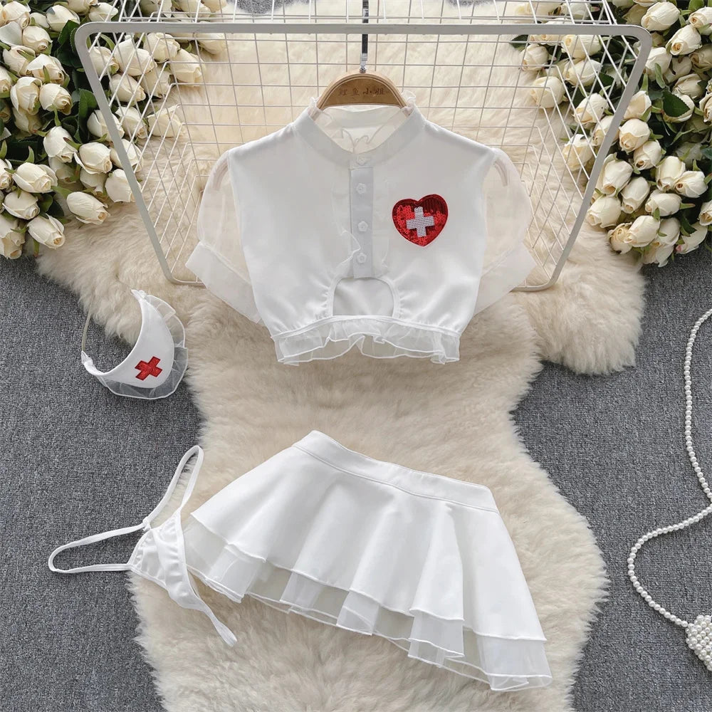 Female Sleevless Halter Playsuits Lace Sheer Open Crotch Lingerie Rompers Women Erotic Hollow Out Sexy Bodysuits Bow Jumpsuit