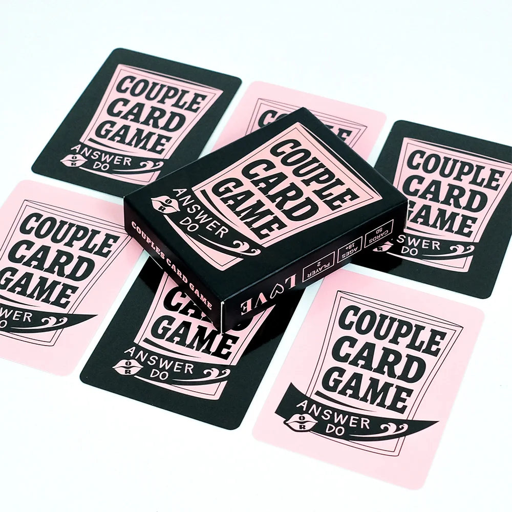 Couple Card Game Romantic Truth or Dare Drinking Game for Adults Date Night Activity Anniversary Valentine Gift 50Pcs