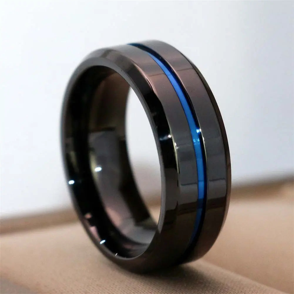 Couple Rings For Women White Rhinestones Zirconia Rings Set Simple CZ Stainless Steel Men Ring Wedding Jewelry For Lover Gifts