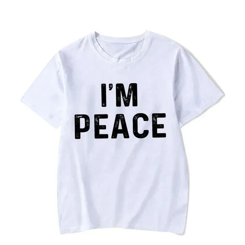 I Come in Peace I'm Peace Funny Matching Couples I Come in Peace Couple Matching Women TShirt Lovers Men Tshirts Tee Y2k Clothes