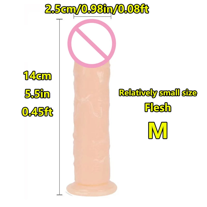 Realistic Suction Cup Dildo – Soft TPE G-Spot Massager | Waterproof Personal Wellness Toy for Solo & Couples