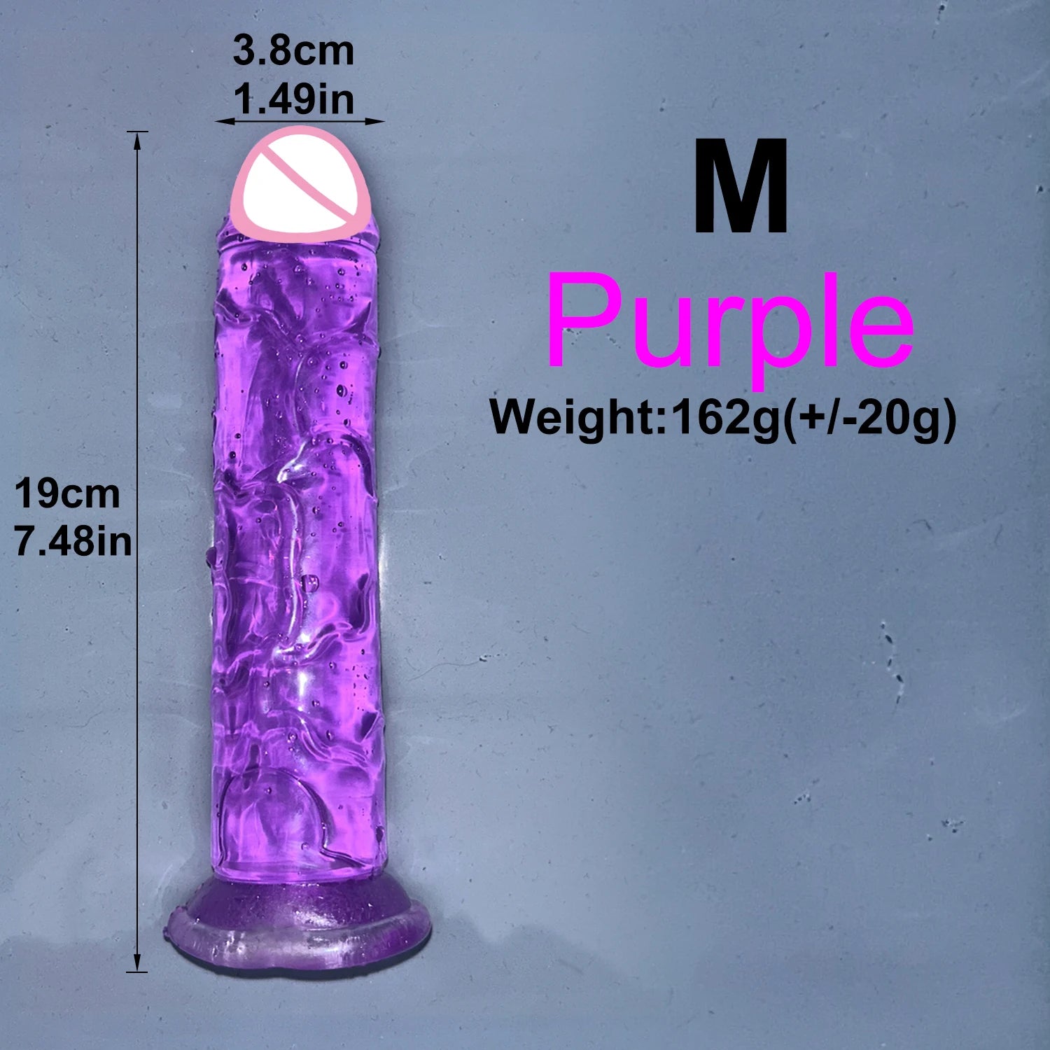 Realistic Jelly Dildo with Suction Cup – 6 Sizes for Women & Men