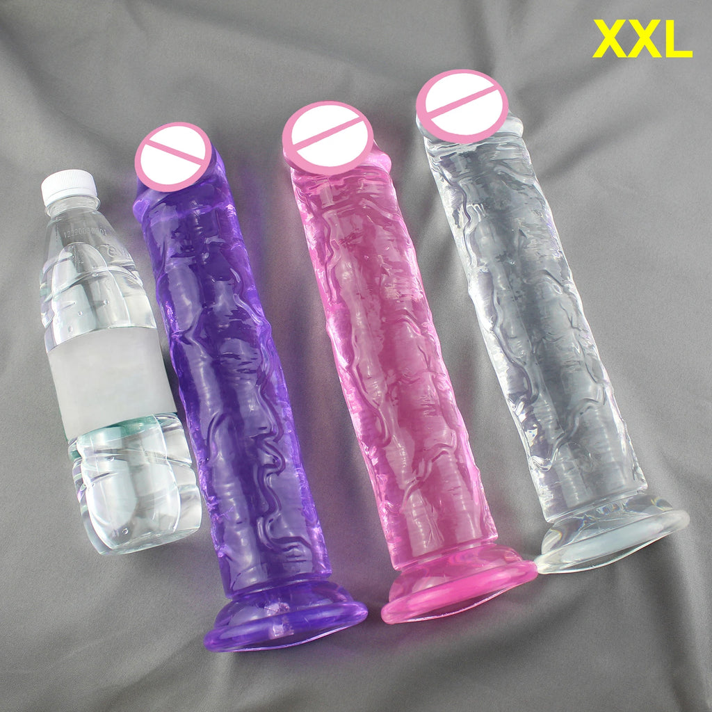 Realistic Jelly Dildo with Suction Cup – 6 Sizes for Women & Men