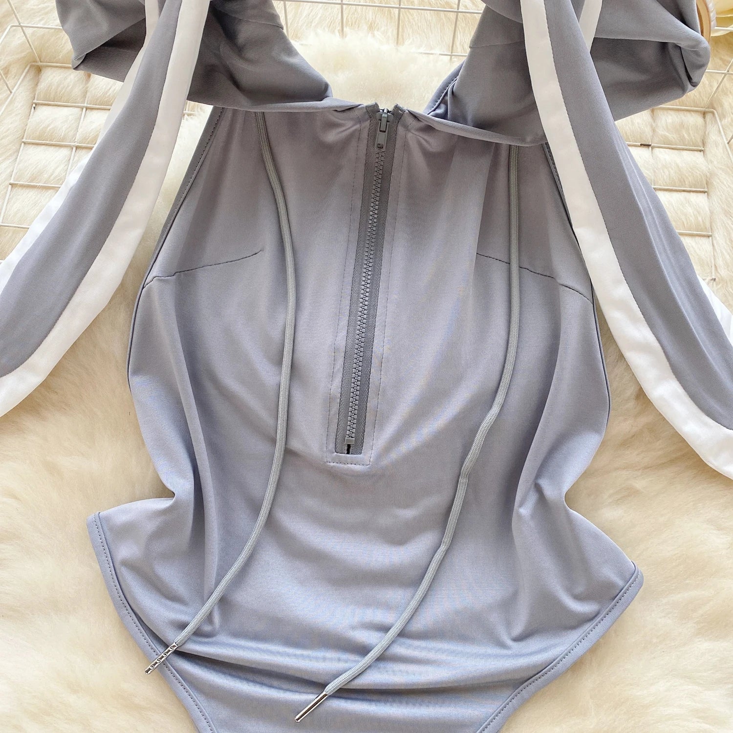 Sexy Sweet Cute Hotsweet Women's Jumpsuit Rabbit Girl Roleplay Cosplay Costume Shirt Hollow Out Backless Sexy Lingerie Jumpsuit