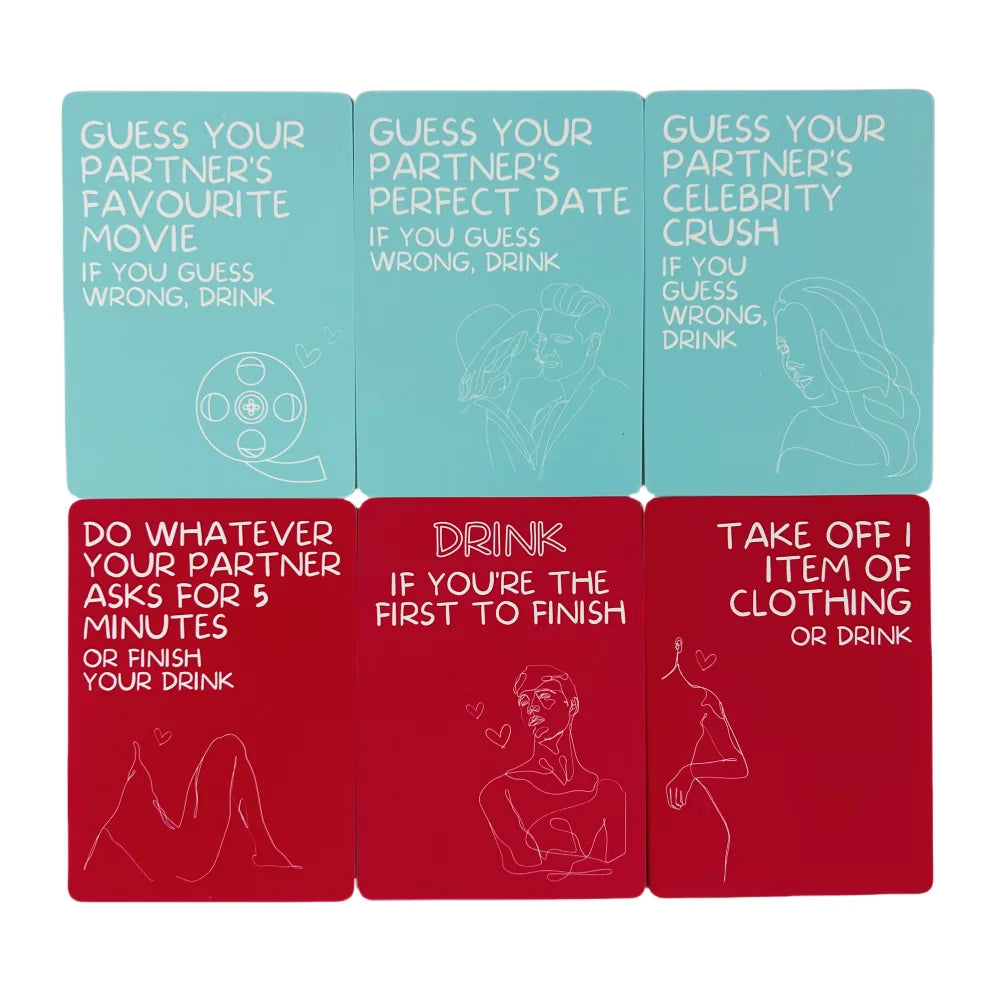 Excited & Exhausted Couples Card Game – Fun Date Night & Party Game for Couples | 50 Challenge & Conversation Cards