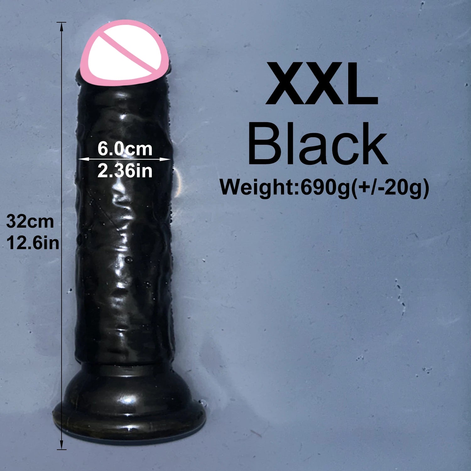 Realistic Jelly Dildo with Suction Cup – 6 Sizes for Women & Men