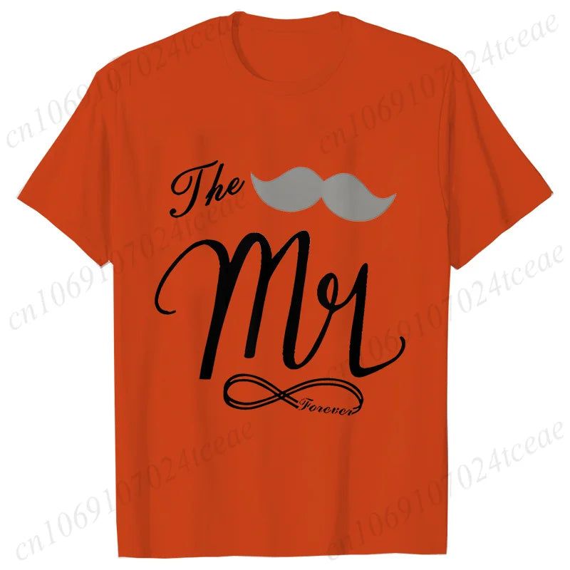 Personalized Mr. and Mrs. Shirt,Wifey Hubby T-shirts,Just Married Tops,Wedding Anniversary Gift,Matching Couples Lover Shirts