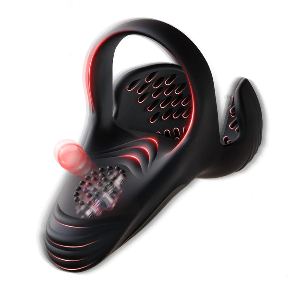 Vibrating Cock Ring Penis Ring Vibrator with 10 Vibrations Remote Control Male Sex Toy for Testicle Stimulator Adult Toy for Men